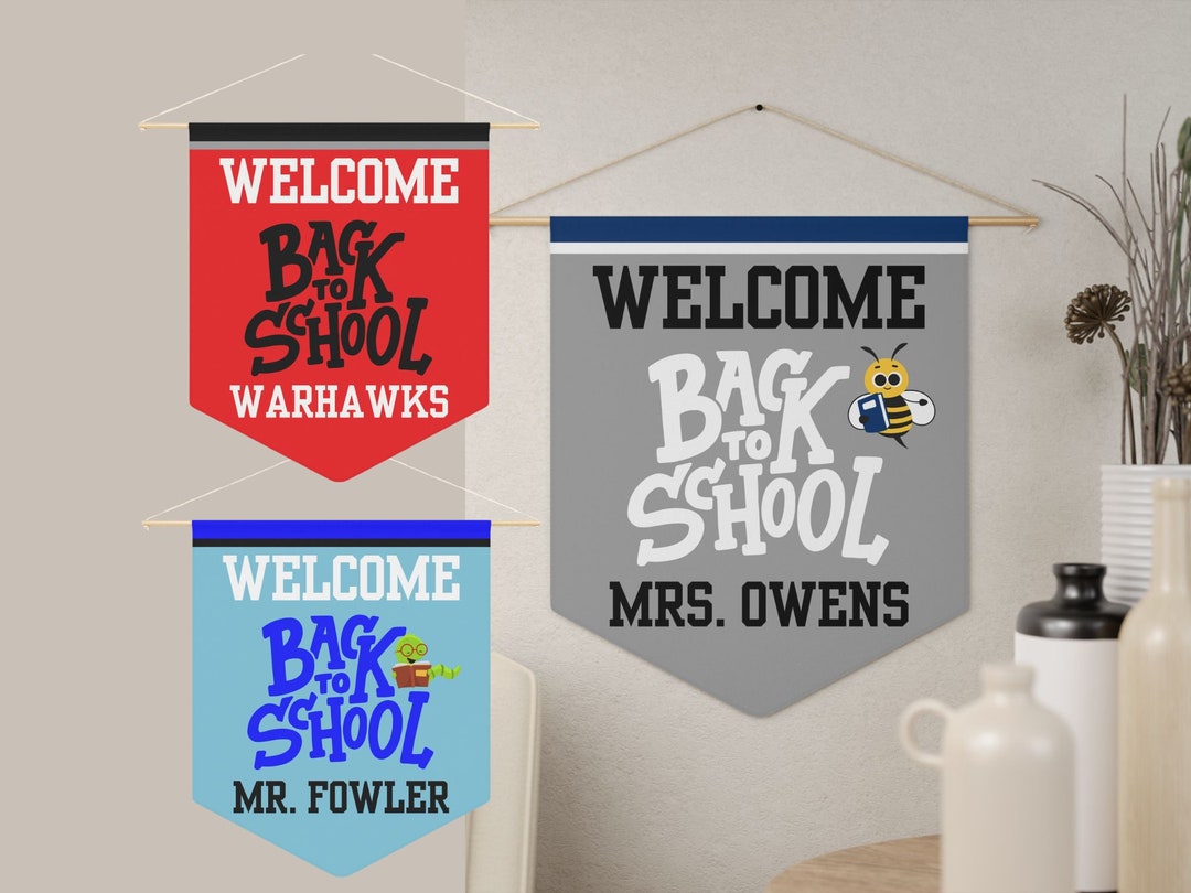 Back to School Classroom Banner, Teacher Name Sign, Custom Teacher Sign ...