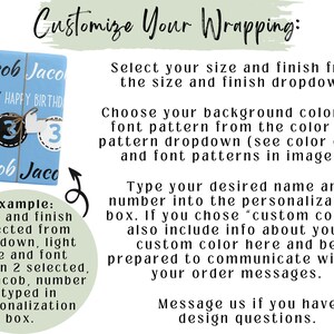 Custom Birthday Wrapping Paper Personalized Gift Paper, Custom Wrapping ...