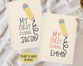 My First Journal Personalized Name Notebook Journal, Custom Kids Notebook, Kids Gift Idea, Child Name Journal, Girl Notebook Boy Gift Book