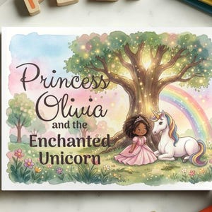 Personalized Princess Book for Girl, Custom Name Unicorn Kids Story Book, Personalized Childrens Book, Birthday Gift for Girl, Keepsake Gift