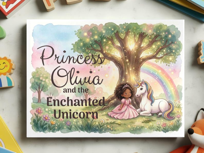 Personalized Princess Book for Girl, Custom Name Unicorn Kids Story Book, Personalized Childrens Book, Birthday Gift for Girl, Keepsake Gift