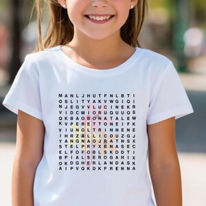 Personalized Word Search Couple Shirt Gift, Custom Name Shirt, Name Puzzle Shirt Anniversary Gift, Kids Shirt Gift Mom Dad Shirt Valentines