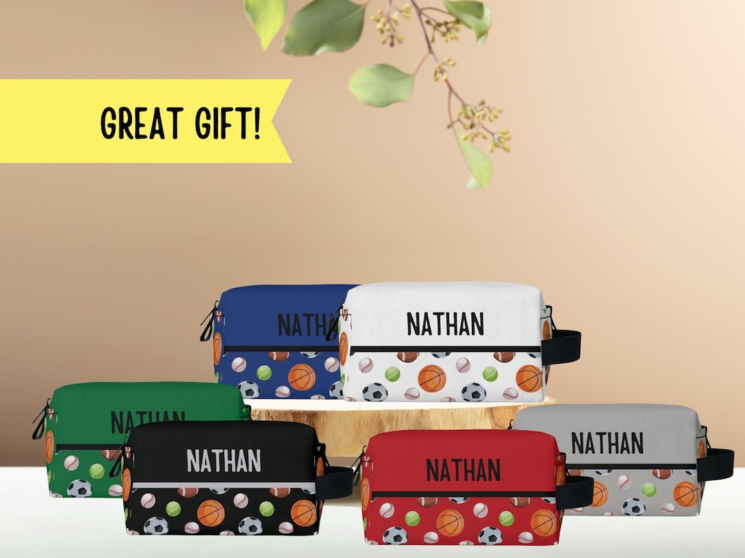 Personalized Boys Toiletry Accessory Travel Bag, Custom Monogrammed