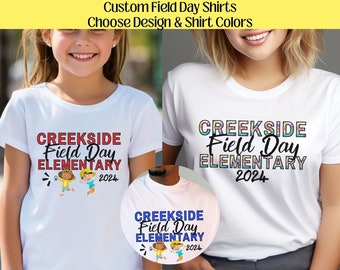 Personalized School Teachers and Students Field Day Shirts, Tie Dye Field Day Group Tees, Custom End of School Kids Field Day Class T-Shirt