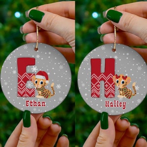  Animal Lover Ornament Personalized Cheetah Star