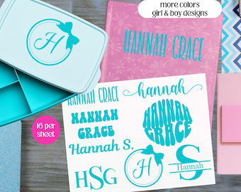 Custom Name Label School Label Monogram Name Stickers Daycare Teacher Sticker Kid Sticker Label Gift Sticker Personalized Name Sticker Label