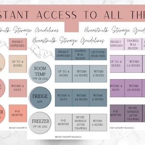 Breastmilk Storage Guidelines Printable, Pumping Mom Resource (PDF) - Etsy