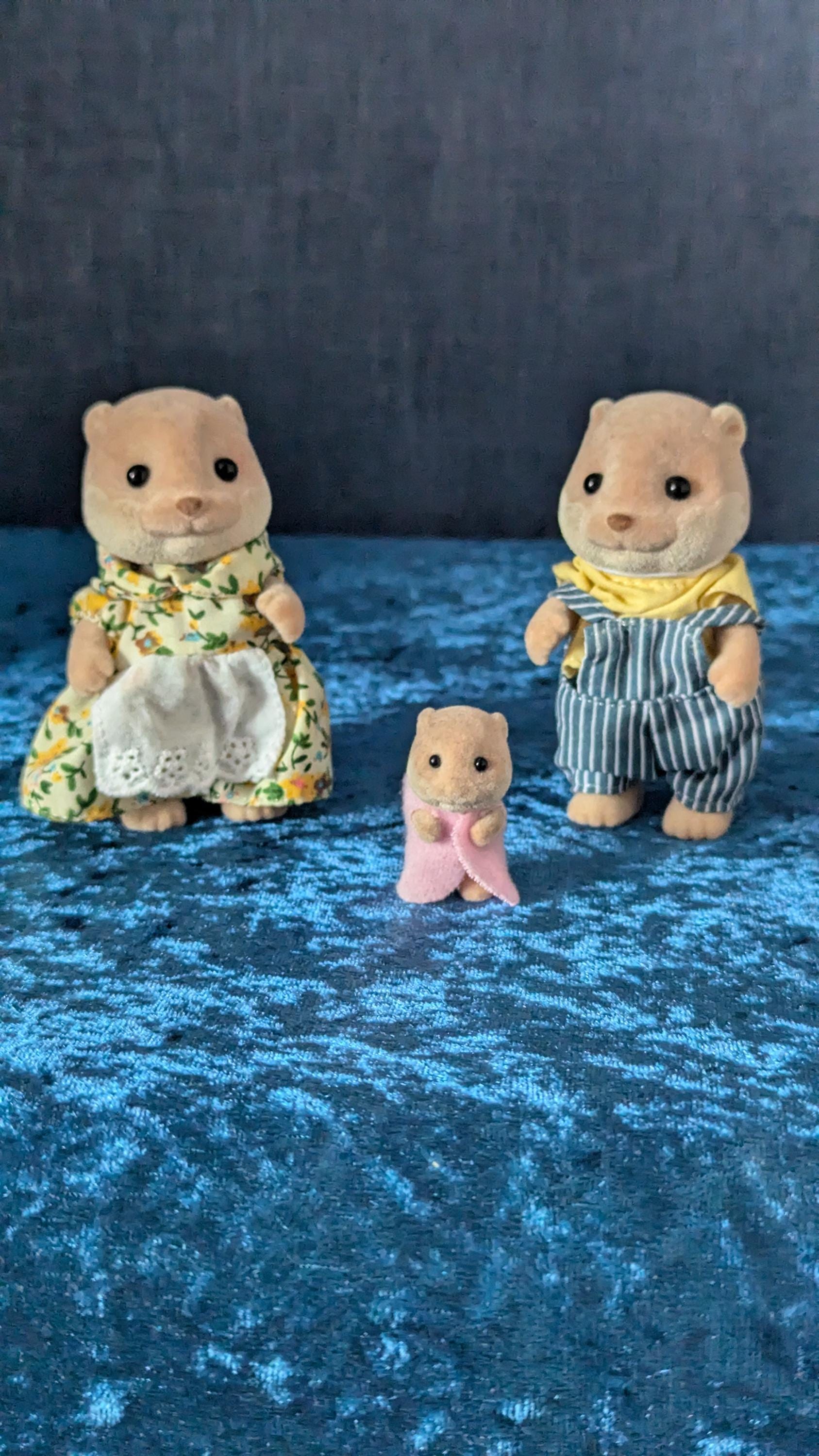 Rare Sylvanian Families Splashy Otter Family of 3 Figures Etsy Ireland