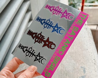 Satanic Sigils mirror effect sticker sheet