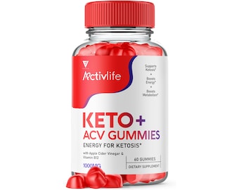 ActivLife Keto ACV Gummies, Keto + ACV Gummies Apple Cider Vinegar Folate Vitamin Supplement 1000MG, Active Life Keto Gummies