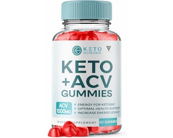 Keto Genesis Keto ACV Gummies, Keto + ACV Gummies Apple Cider Vinegar Folate Vitamin Supplement 1000MG, Keto Genesis Keto Gummies