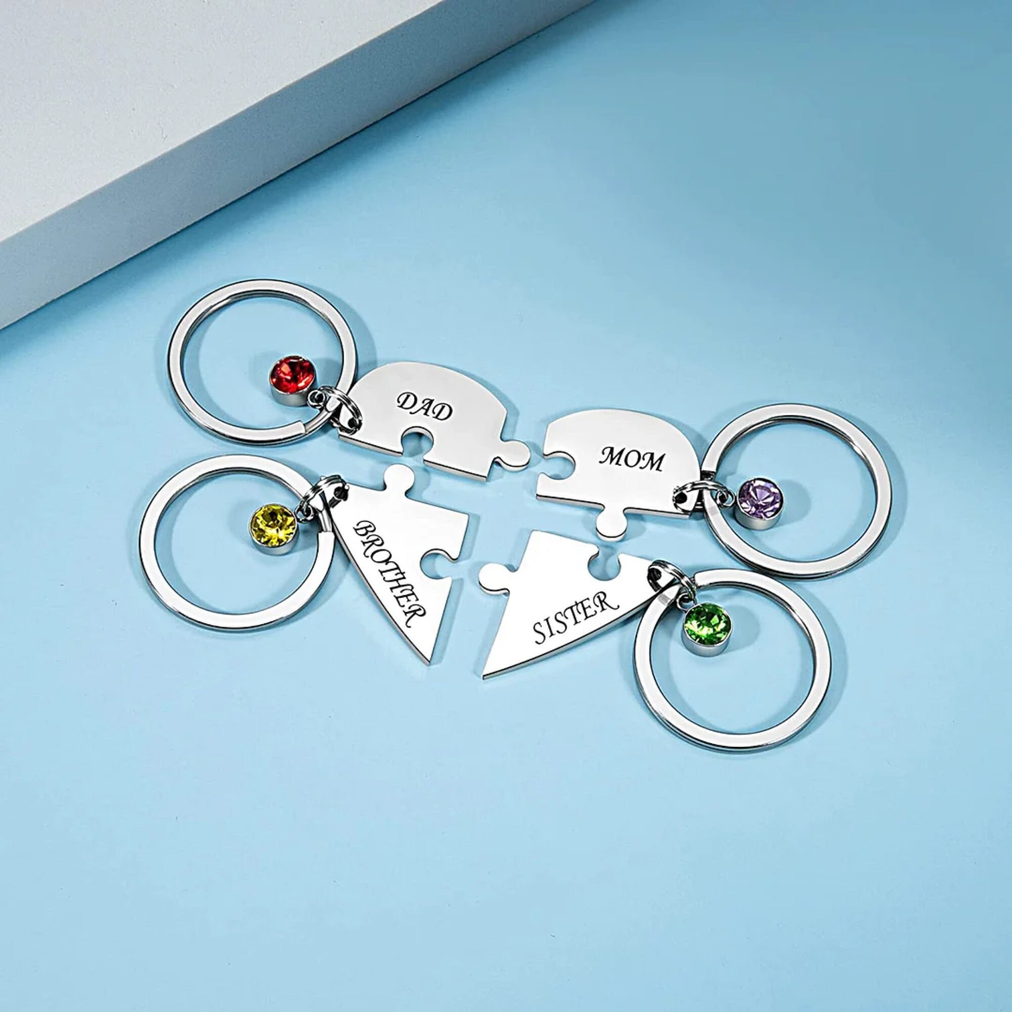 Matching Keychains for Couple Best Friends Family, Bff Puzzle Keychain ...