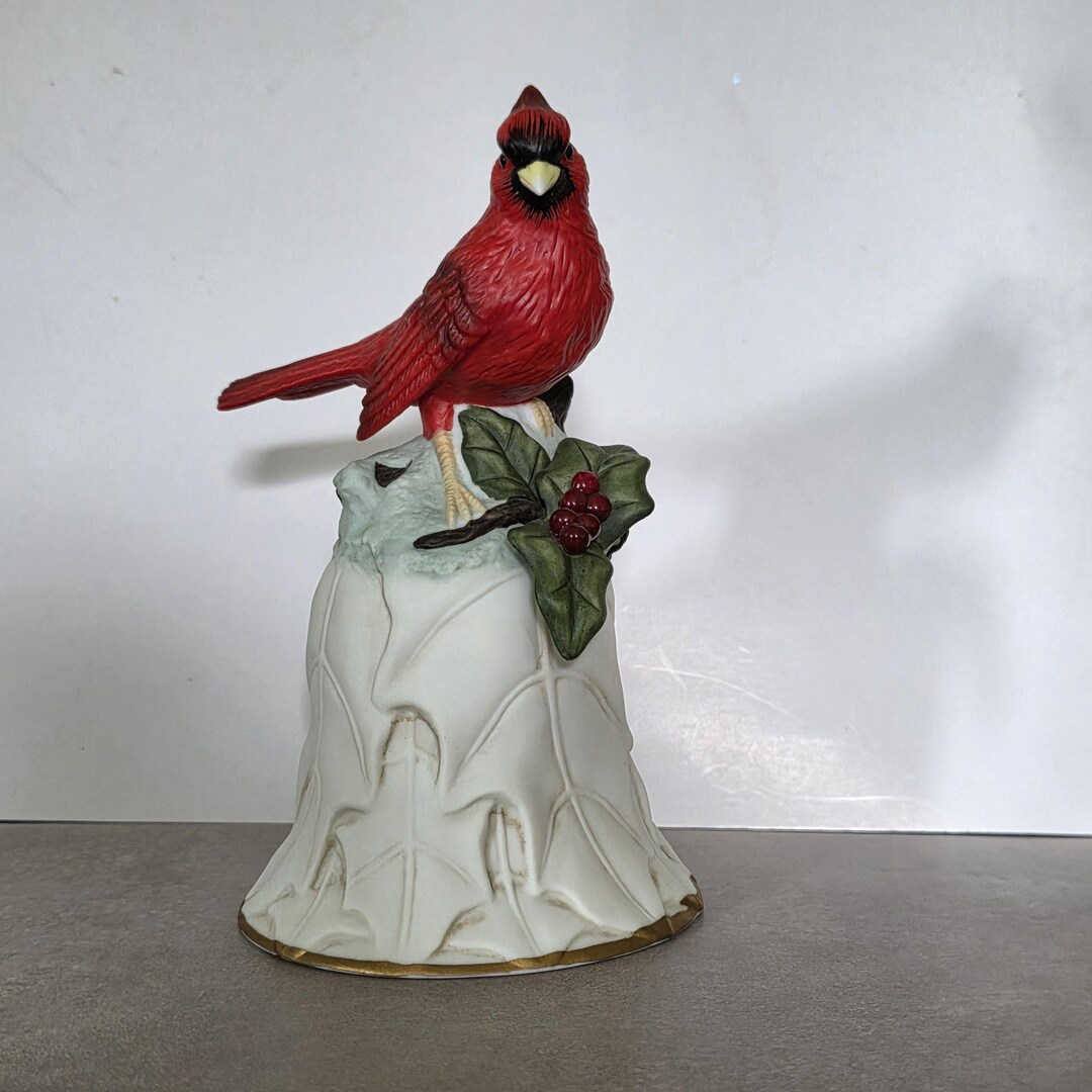Vintage Avon CARDINAL Bell, Bird, Holly, Red Bird - Etsy
