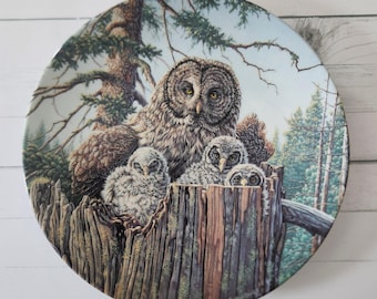 Great Gray Owl Plate – Knowles Limited Edition, Jim Beaudoin Art