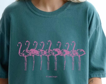 Flamingo Tshirt, Vintage Flamingo Comfort Colors Tee, Outdoor Nature Lover Gift, Vintage Inspired Graphic, Wildlife Bird Shirt