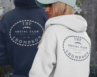 Personalized Wedding Zip Up Hoodie, Custom Getting Ready Bridesmaid Sweatshirt, Minimal Wedding Logo, Bridal Party Gift, Bachelorette Party