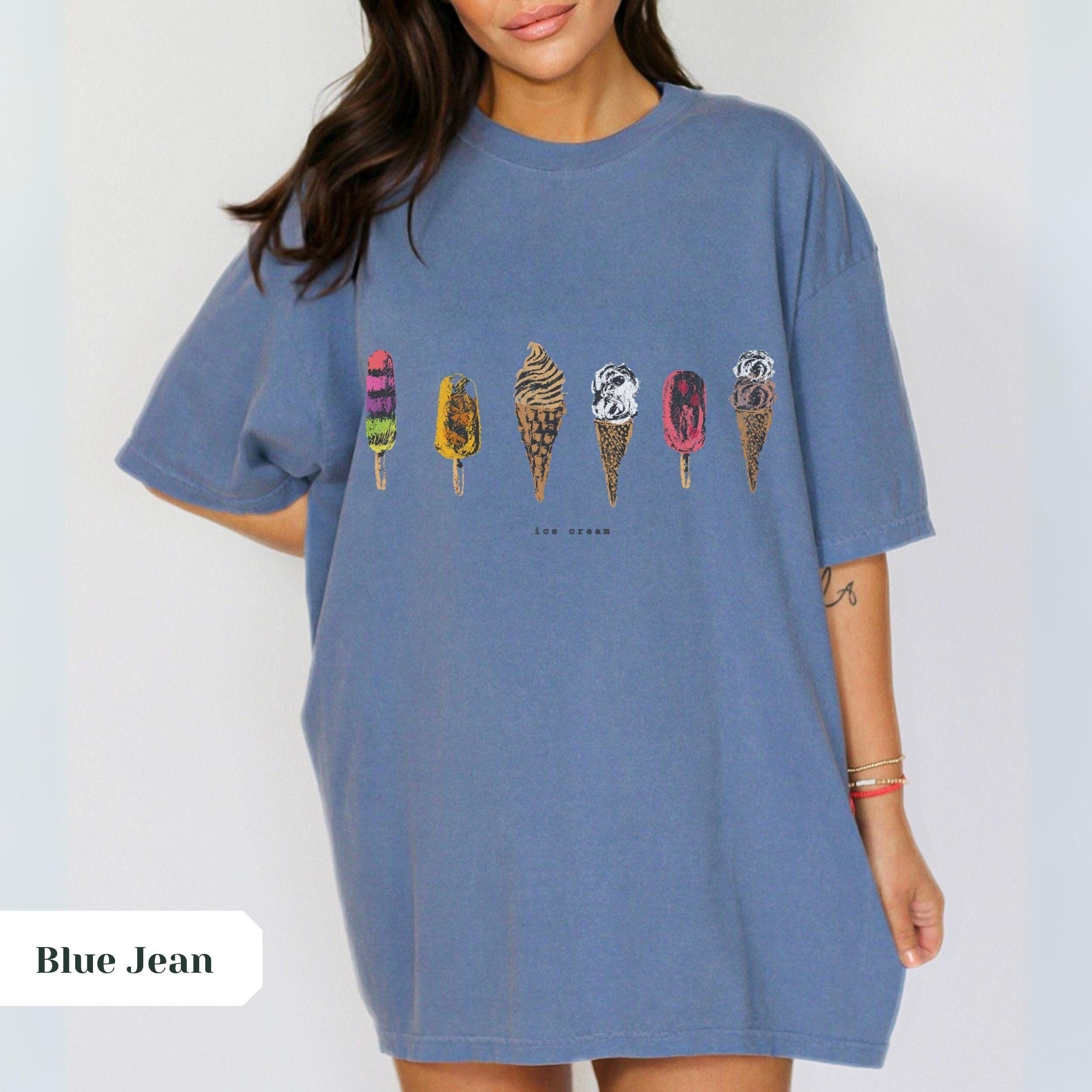 Ice Cream Tshirt, Sweet Treats Comfort Colors® Tee, Dessert Lover Gift,  Vintage Inspired Graphic, Popsicle Oversized Shirt, Summer Aesthetic - Etsy, image size:2500x2500