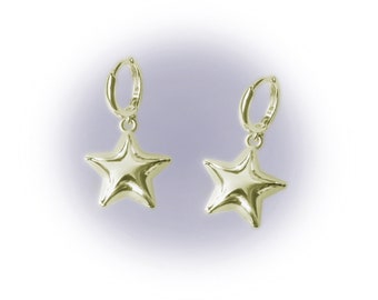 Pendientes de estrella Astra de oro