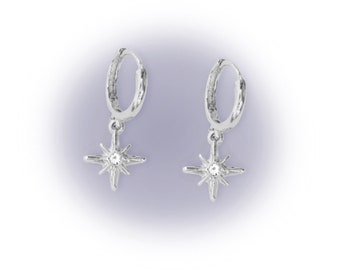 Pendientes de plata centelleantes