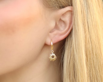 Pendientes Sol Oro