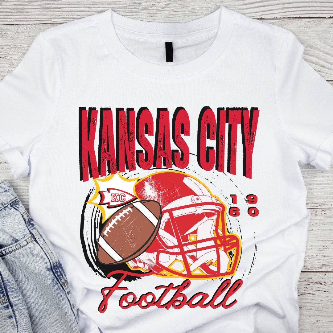 Cute Kansas City Football Shirt, Vintage Style Kansas City Football