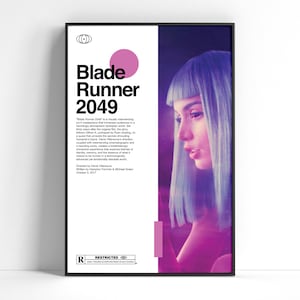 Blade Runner 2049 Movie Poster / Minimalist / Modern / Wall Art / Print / Aesthetic Room Decor / Digital Download