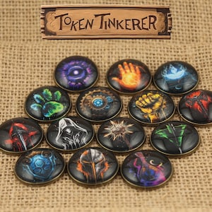Fichas de clases de DnD y RPG Fichas de lujo de vidrio y metal Hechas a mano por Token Tinkerer