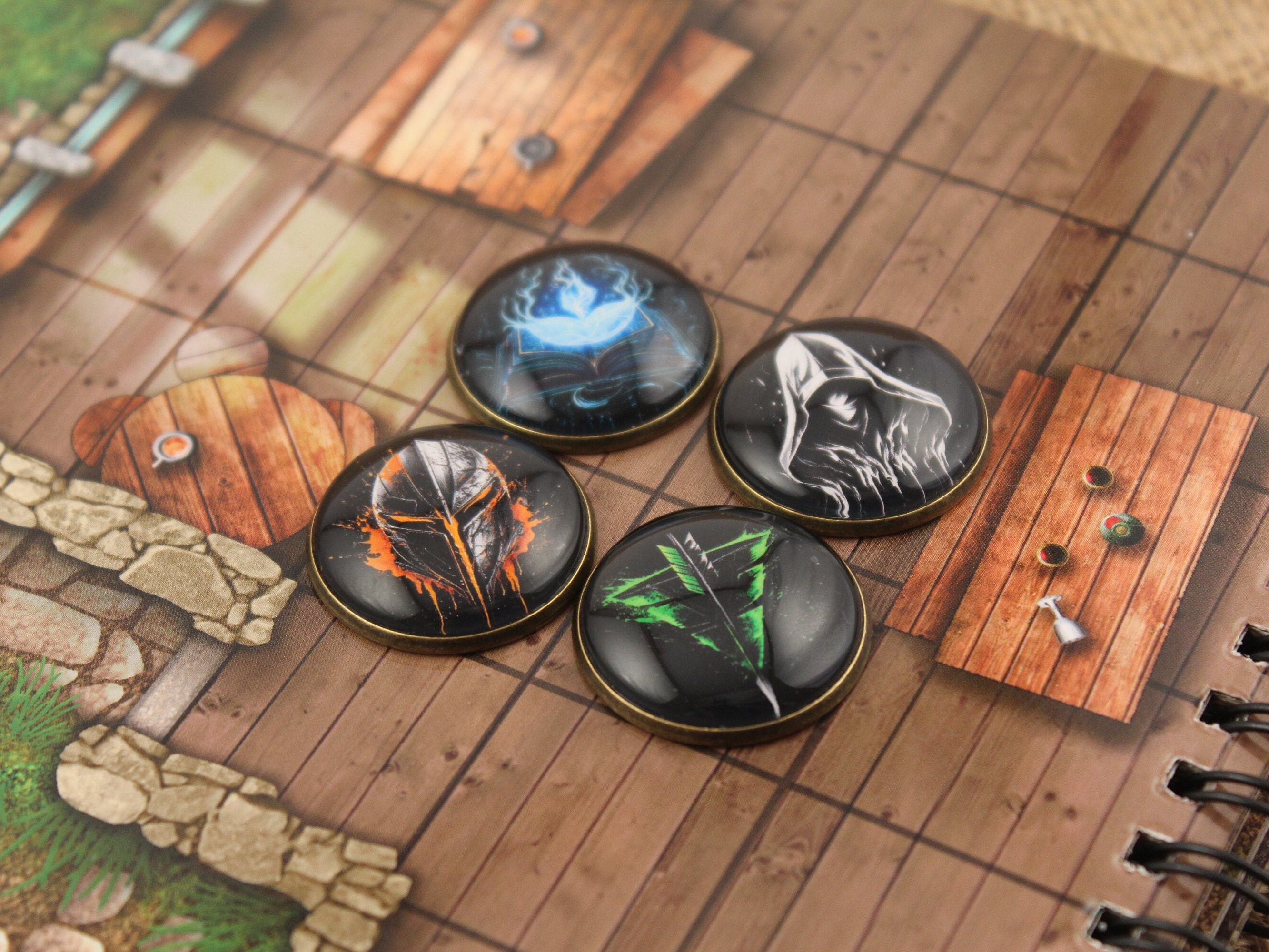 RPG Dnd Classes Tokens Glass and Metal Deluxe Tokens Handmade by the ...