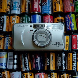 Minolta 150 Rivia Zoom Date in Mint Condition Compact 35mm Point and Shoot Film Camera