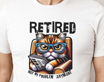 Grappig pensioen-T-shirt: "Not My Problem Anymore" T-shirt opa