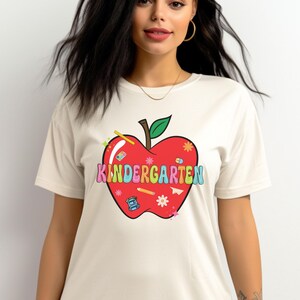 Kindergarten Teacher Shirt, Comfort Colors Kindergarten Shirt For Teacher, Cute Kindergarten Shirt for Teacher Gift Retro Teacher Tee