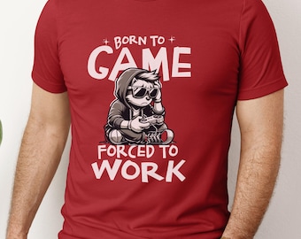 Camiseta Born to Game: Camiseta gamer de moda