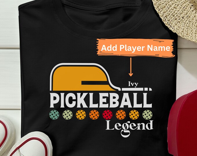 Custom Pickleball Legend T-Shirt, Personalized Game Day Shirt, Pickleball Player Gift,  Custom Pickleball Pocket Name Shirt, gift for player