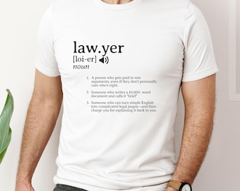 弁護士の定義Tシャツ：面白い法学生へのギフト