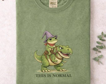 Camiseta de rana normal, camiseta de rana divertida, camiseta con meme de rana desquiciada, camiseta gráfica con colores cómodos, arte de rana caprichoso