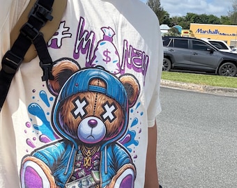 Money Bear Graphic T-Shirt: Urban Hip Hop Style
