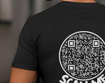 Edgy QR Code Middle Finger Tee: Y2K Cybercore Fashion