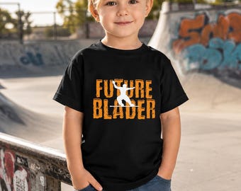 Maglietta Future Blader per bambini, maglietta da pattinaggio in linea per bambini, maglietta da pattinaggio in linea, regalo per giovani pattinatori, maglietta da pattinaggio in linea per bambini, maglietta da skate park