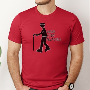 Never Stop Blading T-Shirt: Roller Skate Graphic Tee