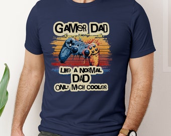 Camiseta Gamer Dad: Camiseta com estampa de controle de videogame