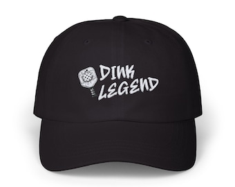 Embroidered Pickleball Hat: Cotton Twill Cap with Brass Buckle