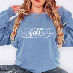 Fall Words Sweatshirt, Fall Sweatshirt for Women, Hello Fall Crewneck, Autumn Sweatshirt