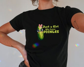 Camiseta Coquette, camiseta para bebé Pickle Me, camiseta para bebé Y2K de los 90, camiseta Coquette Pickle Me, camiseta ligera de algodón suave, top corto Y2K