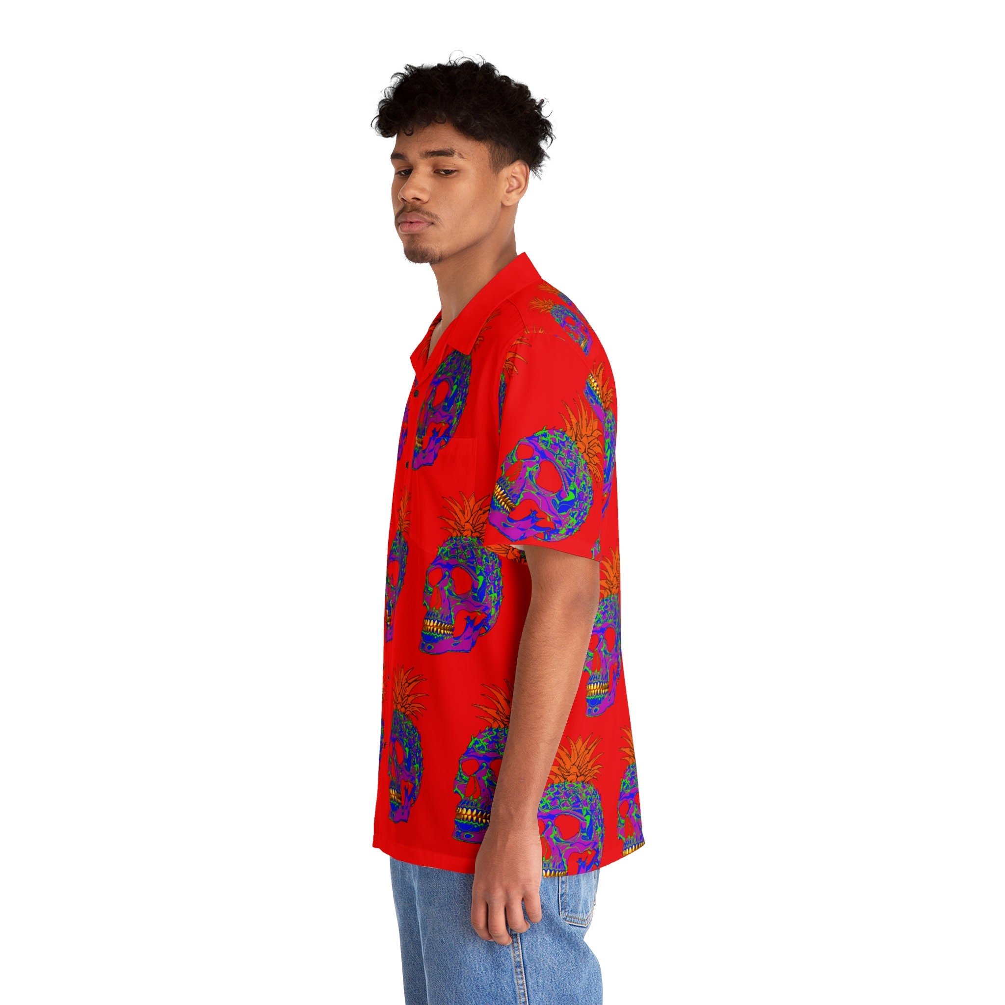 Discover Camisa Hawaiana Roja Vintage Unisex