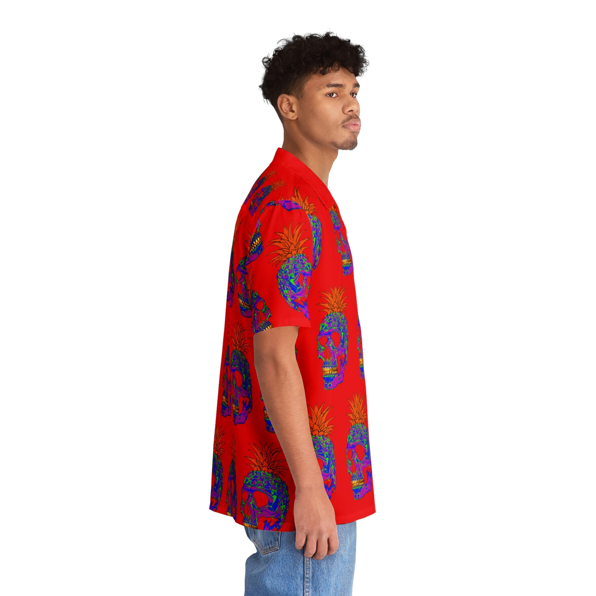 Discover Camisa Hawaiana Roja Vintage Unisex