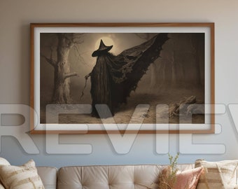 Witchy Decor Halloween Wall Art Printable Vintage Witch Halloween Rustic Halloween Decor Vintage Halloween Painting Vintage Witch Wall Art