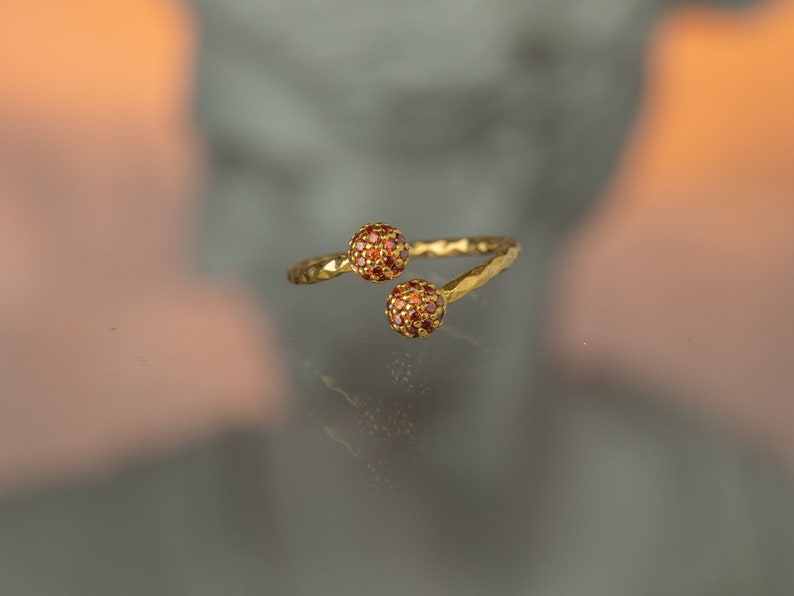 Minimalist Zircon Ring, Handmade Jewelry, Adjustable Ring, Statement Rings, Wedding Gift, Gift for Her, Handmade Rings, Birthday Gift image 4