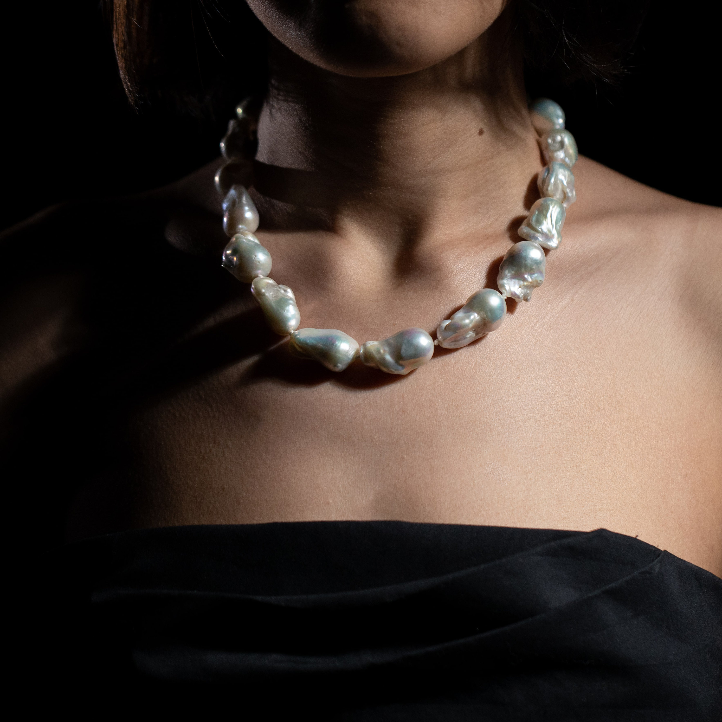 Masterpiece Large Baroque Pearl Necklace, Wedding Necklace, Handmade Necklace, Gift For Women, Gift For Her, Birthday Gift, Mom Winter Gift