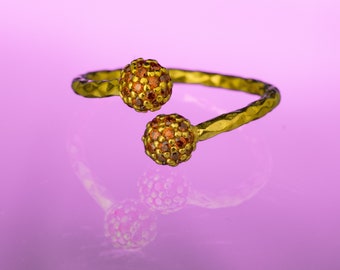 Minimalist Zircon Ring, Handmade Jewelry,  Adjustable Ring, Statement Rings, Wedding Gift, Gift for Her, Handmade Rings, Birthday Gift